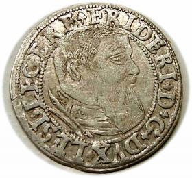 Obrazek dla: Grosz 1544 Fryderyk II Legnicki Księstwo Brzesko  Legnicko  Wołowskie Legnica