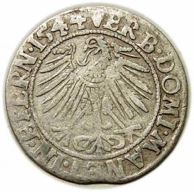 Obrazek 2 dla: Grosz 1544 Fryderyk II Legnicki Księstwo Brzesko  Legnicko  Wołowskie Legnica
