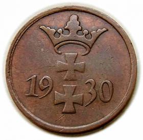 Obrazek 2 dla: 1 fenig 1930 Wolne Miasto Gdańsk Berlin