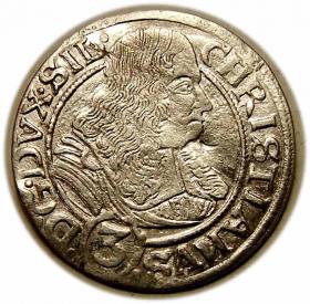 Obrazek dla: 3 krajcary 1668 Chrystian Wołowski Księstwo Brzesko  Legnicko  Wołowskie Brzeg