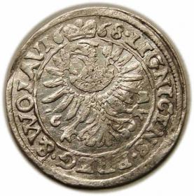 Obrazek 2 dla: 3 krajcary 1668 Chrystian Wołowski Księstwo Brzesko  Legnicko  Wołowskie Brzeg
