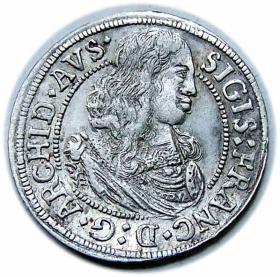 Obrazek dla: 3 krajcary 1664 Zygmunt Franciszek Austria Tyrol Hall