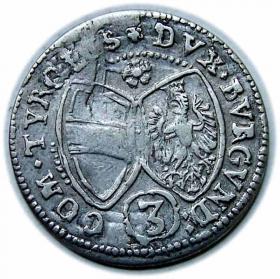 Obrazek 2 dla: 3 krajcary 1640 Ferdynand Karol Austria Tyrol Hall