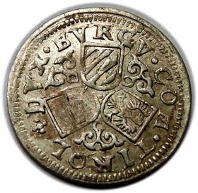 Obrazek 2 dla: 3 krajcary Ferdynand II Tyrolski Austria Tyrol Hall