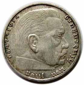 Obrazek dla: 2 marki 1937 F Niemcy Stuttgart