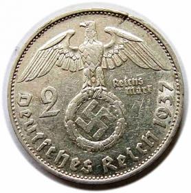 Obrazek 2 dla: 2 marki 1937 G Niemcy Karlsruhe