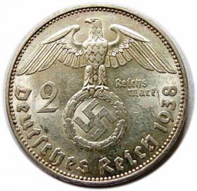 Obrazek 2 dla: 2 marki 1938 E Niemcy Muldenhutten