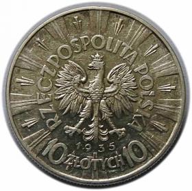 Obrazek 2 dla: 10 złotych 1935 Józef Piłsudski