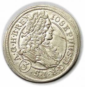 Obrazek dla: 3 krajcary 1708 Józef I Habsburg Wrocław