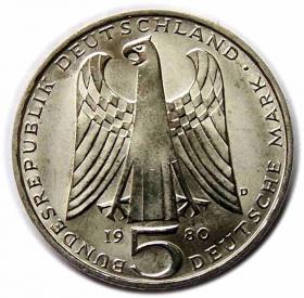 Obrazek 2 dla: 5 marek 1980 D Walther von der Vogelweide Monachium Niemcy