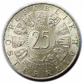 Obrazek 2 dla: 25 szylingów 1958 Carlauer v. Welsbach Austria