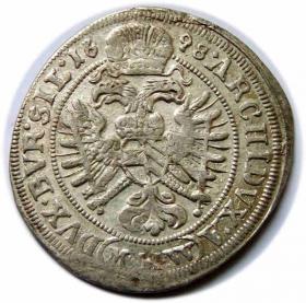 Obrazek 2 dla: 3 krajcary 1698 Leopold I Habsburg Wrocław