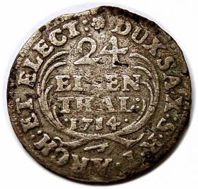 Obrazek dla: 1/24 talara 1714 August II Mocny Drezno