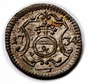 Obrazek dla: Halerz 1734 August III Drezno 