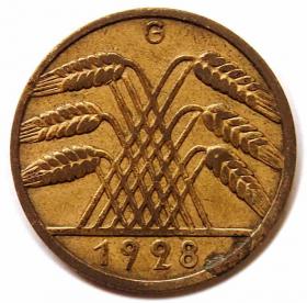 Obrazek dla: 10 fenigów 1928 G Niemcy Karlsruhe