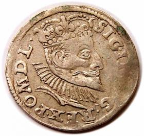 Obrazek dla: Trojak 1596 Zygmunt III Waza Poznań