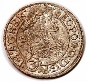 Obrazek dla: 3 krajcary 1669 Leopold I Habsburg Śląsk Wrocław