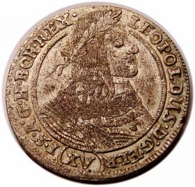 Obrazek dla: 15 krajcarów 1662 Leopold I Habsburg Śląsk Wrocław