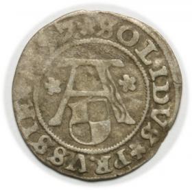 Obrazek dla: Szeląg 1557 Albrecht Hohenzollern Księstwo Pruskie Królewiec