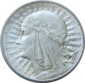 Obrazek dla: 10 złotych 1933 Głowa Kobiety II RP Warszawa