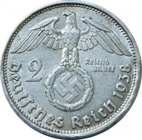 Obrazek 2 dla: 2 marki 1938 B Paul von Hindenburg Niemcy Wiedeń
