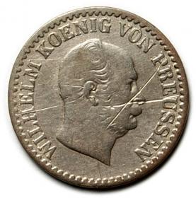 Obrazek dla: 1 silber groschen 1864 Wilhelm I Hohenzollern Prusy Berlin