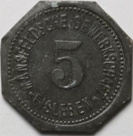 Obrazek dla: 5 fenigów 1918 Eisleben
