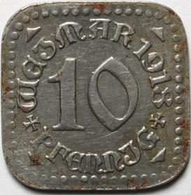 Obrazek dla: 10 fenigów 1918 Weimar