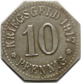 Obrazek dla: 10 fenigów 1917 Wiesbaden