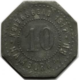 Obrazek dla: 10 fenigów 1917 Hamborn