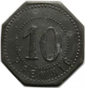 Obrazek 2 dla: 10 fenigów 1917 Hamborn