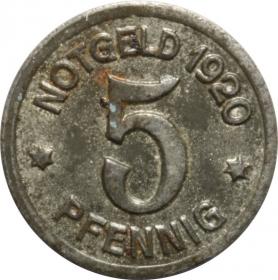 Obrazek dla: 5 fenigów 1920 Lwówek Śląski / Lowenberg