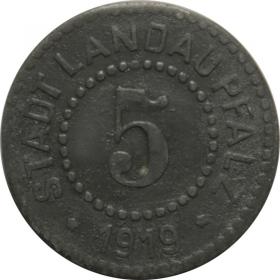 Obrazek dla: 5 fenigów 1919 Landau