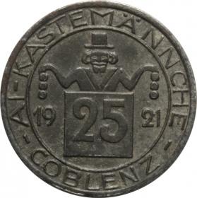 Obrazek 2 dla: 25 fenigów 1921 Coblenz