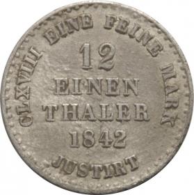 Obrazek 2 dla: 1/12 talara 1842 Ernest August V Hanowerski Hanower