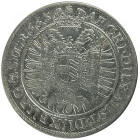 Obrazek 2 dla: 15 krajcarów 1663 Leopold I Habsburg Wrocław