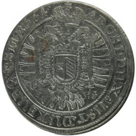 Obrazek 2 dla: 15 krajcarów 1664 Leopold I Habsburg Wrocław