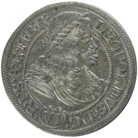 Obrazek dla: 6 krajcarów 1674 Leopold I Habsburg Wrocław