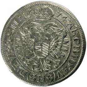 Obrazek 2 dla: 6 krajcarów 1674 Leopold I Habsburg Wrocław