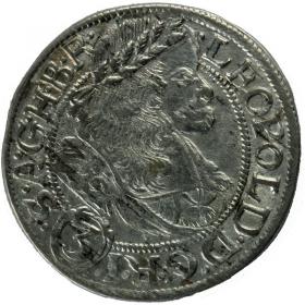 Obrazek dla: 3 krajcary 1668 Leopold I Habsburg Wrocław