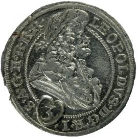 Obrazek dla: 3 krajcary 1695 Leopold I Habsburg Wrocław