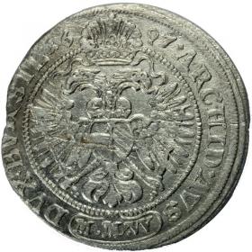 Obrazek 2 dla: 3 krajcary 1697 Leopold I Habsburg Wrocław