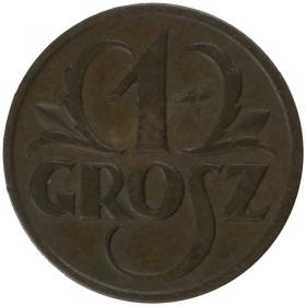 Obrazek dla: 1 grosz 1925 II RP Warszawa