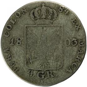 Obrazek 2 dla: 4 grosze 1803 Fryderyk Wilhelm III Prusy Berlin