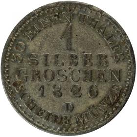 Obrazek 2 dla: 1 silber grosz 1826 Fryderyk Wilhelm III Prusy Berlin