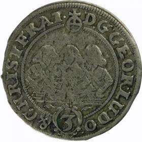 Obrazek dla: 3 krajcary 1656 Jerzy III, Ludwik IV, Chrystian, Księstwo Brzesko  Legnicko  Wołowskie, Brzeg