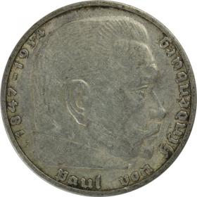 Obrazek dla: 2 marki 1937 E Paul von Hindenburg Muldenhutten Niemcy