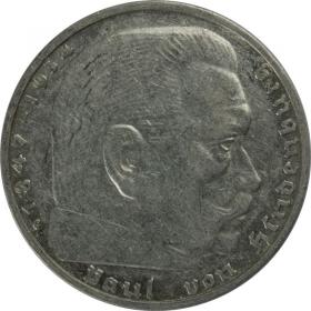 Obrazek dla: 2 marki 1937 G Paul von Hindenburg Niemcy Karlsruhe