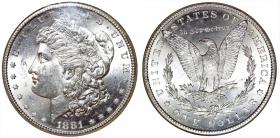 Obrazek 2 dla: 1 dolar 1881 USA grading NGC MS63