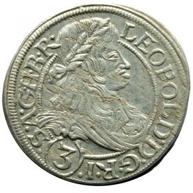 Obrazek dla: 3 krajcary 1667 Leopold I Habsburg Śląsk Wrocław